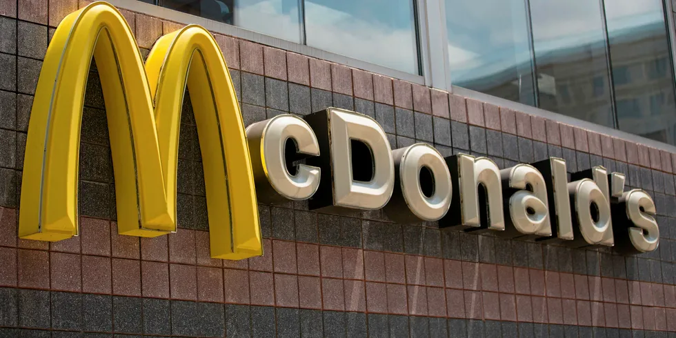 The McDonald's logo is seen outside a restaurant in Washington, DC.