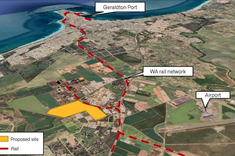 Proposed location: the Project Haber urea facility will be built near the Geraldton port and has direct access to state rail and road networks
