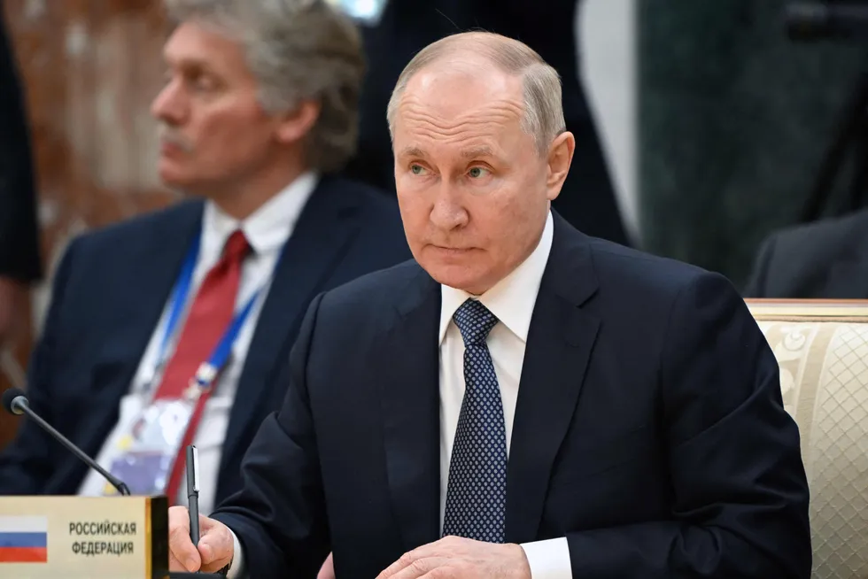 President Vladimir Putin sier Russland har tiden på sin side i krigen i Ukraina.