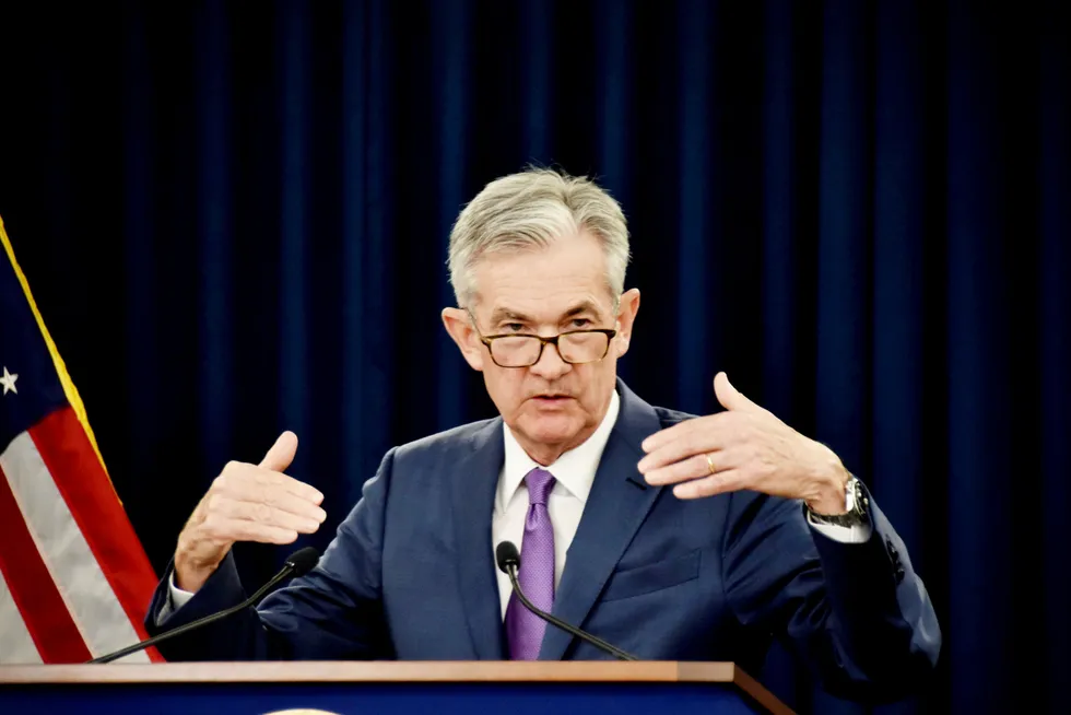 Sjef i den amerikanske sentralbanken Jerome Powell.