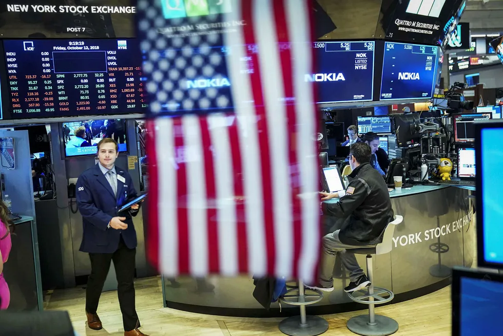 New York Stock Exchange, en av de to store børsene med base på Wall Street i New York.