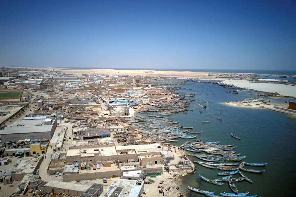 Operating environment: fishing boats moored in Nouadhibou, Mauritania