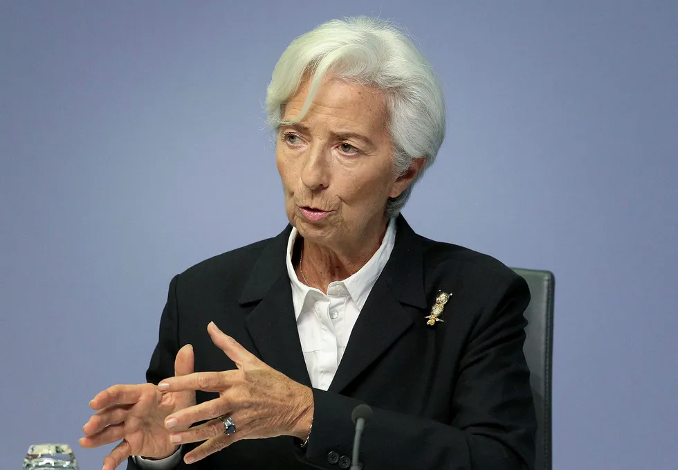 Franske Christine Lagarde er president for Den europeiske sentralbanksjefen. Torsdag legger det frem sine pengepolitiske beslutninger.