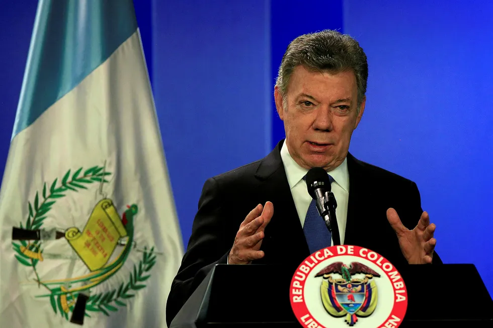 Under pressure: Colombia President Juan Manuel Santos