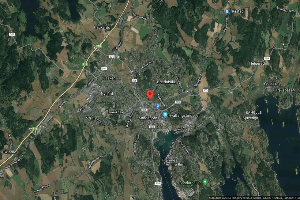 Området rundt Nedre Åsenvei 30, Sandefjord, Telemark og Vestfold