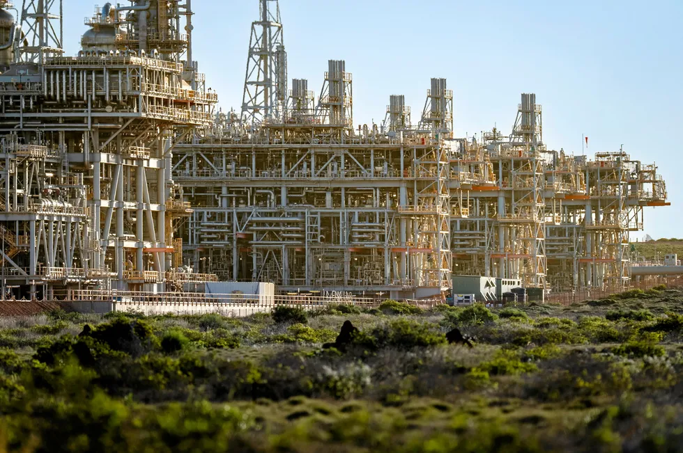 Chevron's Gorgon LNG facility on Barrow Island in Western Australia.