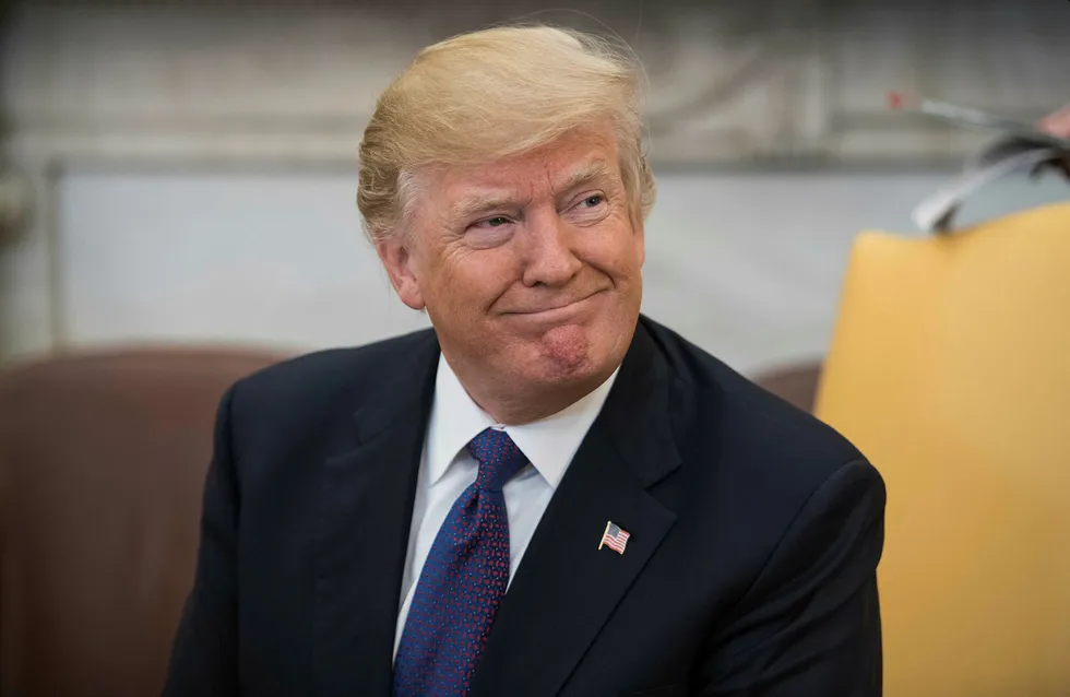 Donald Trump er den første amerikanske presidenten på 18 år som deltar på økonomitoppmøtet i Davos. Foto: Nicholas Kamm/AFP/NTB Scanpix