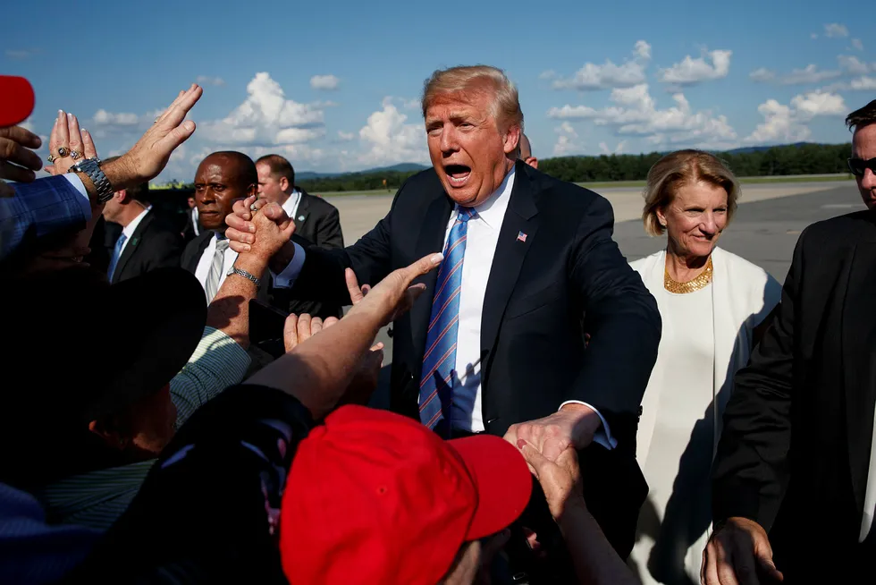 USAs president får mye oppmerksomhet – også i norske medier. Foto: Evan Vucci/AP/NTB Scanpix