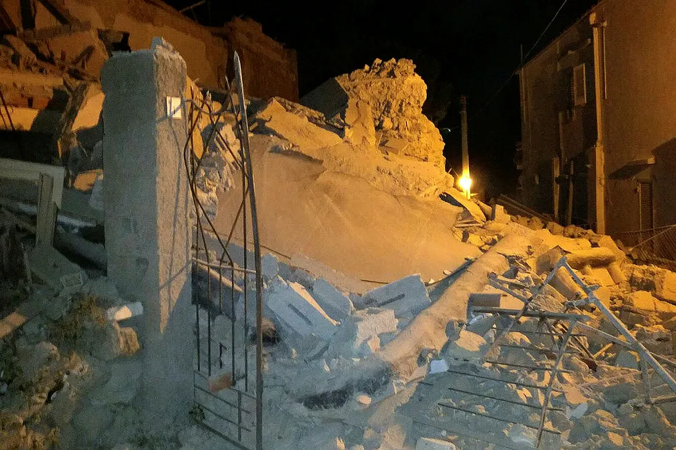 Jordskjelvet på Ischia mandag kveld hadde en styrke på 3,6. Foto: GAETANO DI MEGLIO / AFP / NTB Scanpix