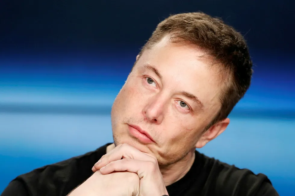 Tesla-sjef Elon Musks harselas med kritikerne som mener selskapet går mot konkurs kan vise seg å bli bitter. Foto: NTB Scanpix