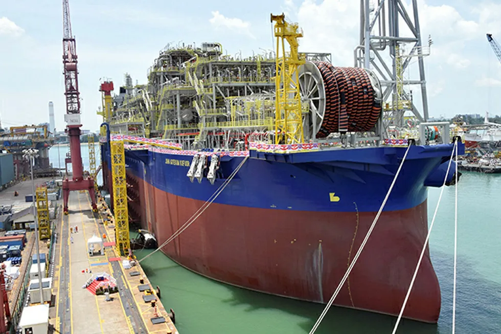 FPSO John Agyekum Kufuor: before sailing to Eni-operated Sankofa-Gye Nyame field in the Tano basin to produce from the Offshore Cape Three Points (OCTP) block