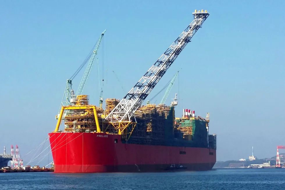 Nearly ready: Shell's Prelude FLNG vessel pictured last year