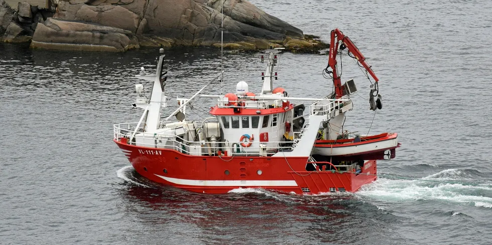 «Christina G» i innseilingen i Lofoten to måneder før hun sank vei kai.