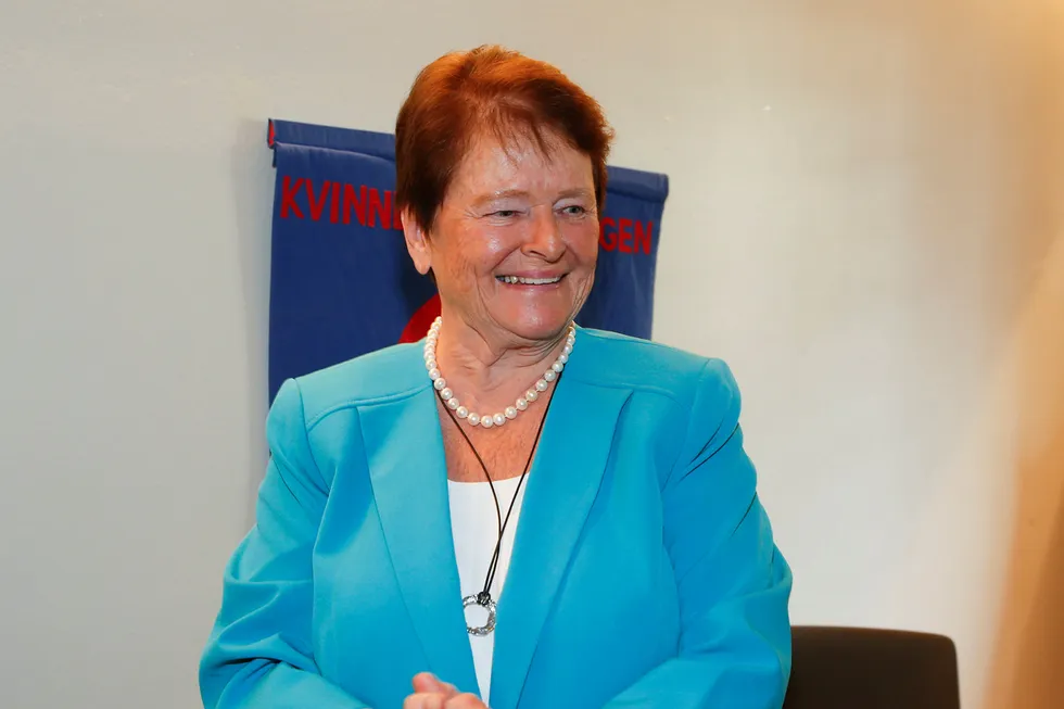Gro Harlem Brundtland tror en regjering med Ap, KrF og Sp vil være bra. Foto: Pedersen, Terje