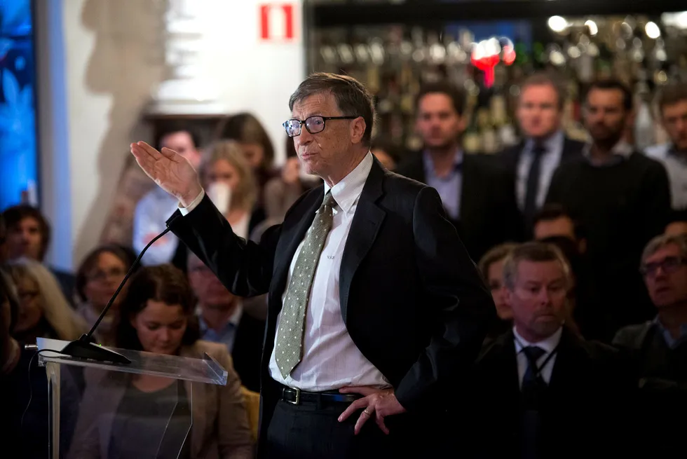 Microsoft-grunnlegger Bill Gates på Cevita. Formuen hans har økt med 63 milliarder kroner fra 2016. Foto: Per Ståle Bugjerde
