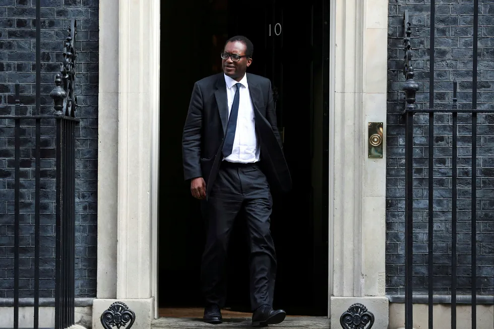 Letter: UK Minister of State for Business, Energy & Industrial Strategy Department, Kwasi Kwarteng, leaves Downing Street in September 2019