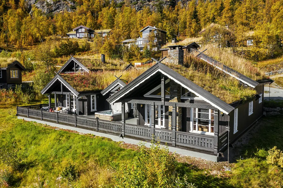 Hemsedal er kommunen med de høyeste fjellhytteprisene. Denne hytta til 12,5 millioner kroner var den dyreste som det var visning på i helgen.