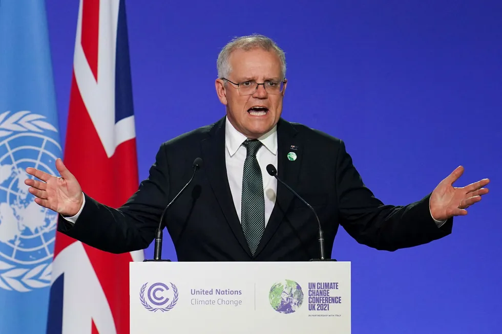 At COP26: Australia's Prime Minister Scott Morrison