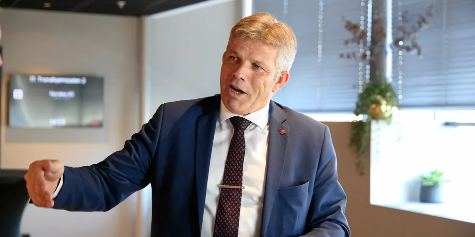 Bjørnar Skjæran, her under et intervju på Nor-Fishing 2022.