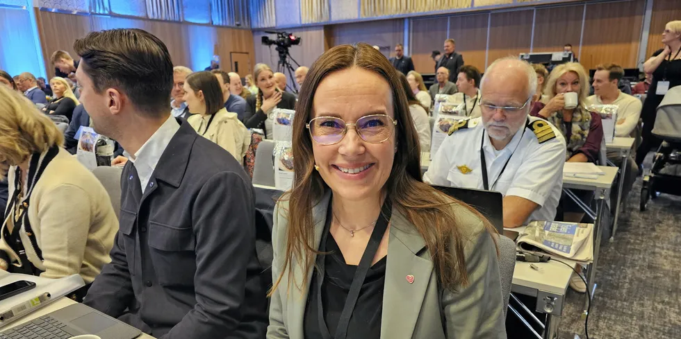Fiskeri- og havminister Marianne Sivertsen Næss talte under årsmøtet til Norges Råfisklag i Tromsø tirsdag.