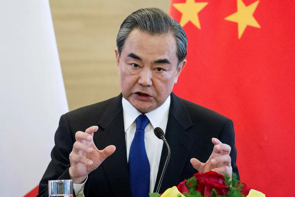 Kinas utenriksminister Wang Yi mener en Nord-Korea-konflikt kan bryte ut når som helst. Foto: FRED DUFOUR