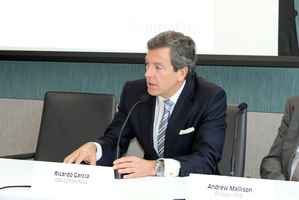Camanchaca CEO Ricardo Garcia. The company announced it would suspend mussel farming and processing as a result of the coronavirus disruptions.