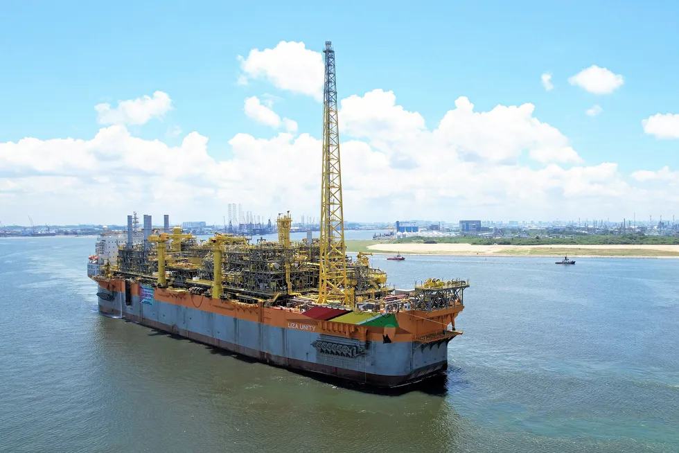 Ambitions: the Liza Unity FPSO is producing in the Liza field offshore Guyana