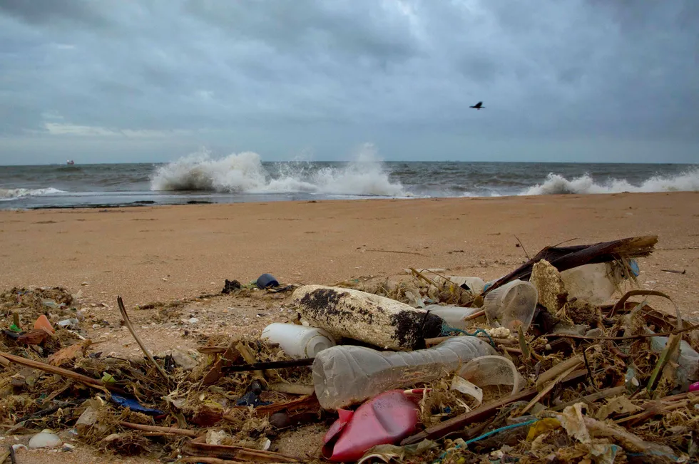 Verdens hav og strender er fulle av plast. Forskerne er bekymret. Foto: Gemunu Amarasinghe/AP photo/NTB scanpix