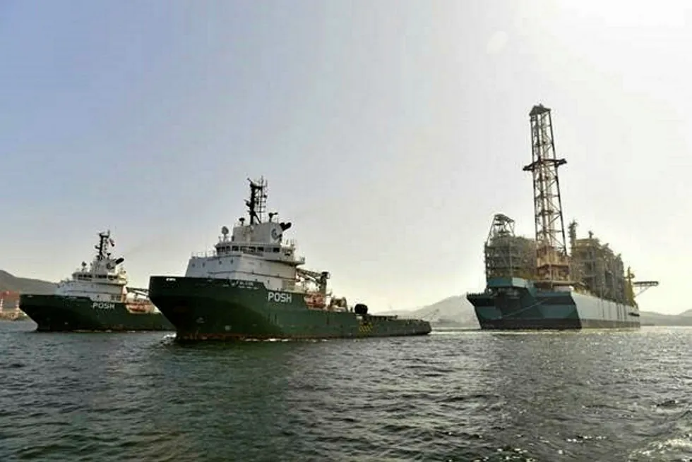 During the journey: PFLNG Dua made its way from the Samsung Heavy Industries yard in Korea to Malaysia