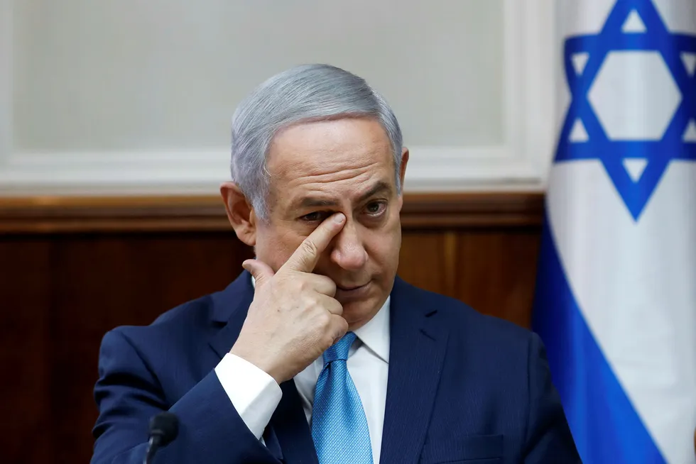 Israels statsminister Benjamin Netanyahu sier at Israel og USA diskuterer en annektering av israelske bosetninger på den okkuperte Vestbredden. Foto: Ronen Zvulun / AP / NTB scanpix