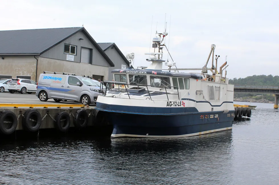 Fiskebåtene i sør, her representert med «Skogsøyjenta» av Mandal, får for lite torsk i fangstene.