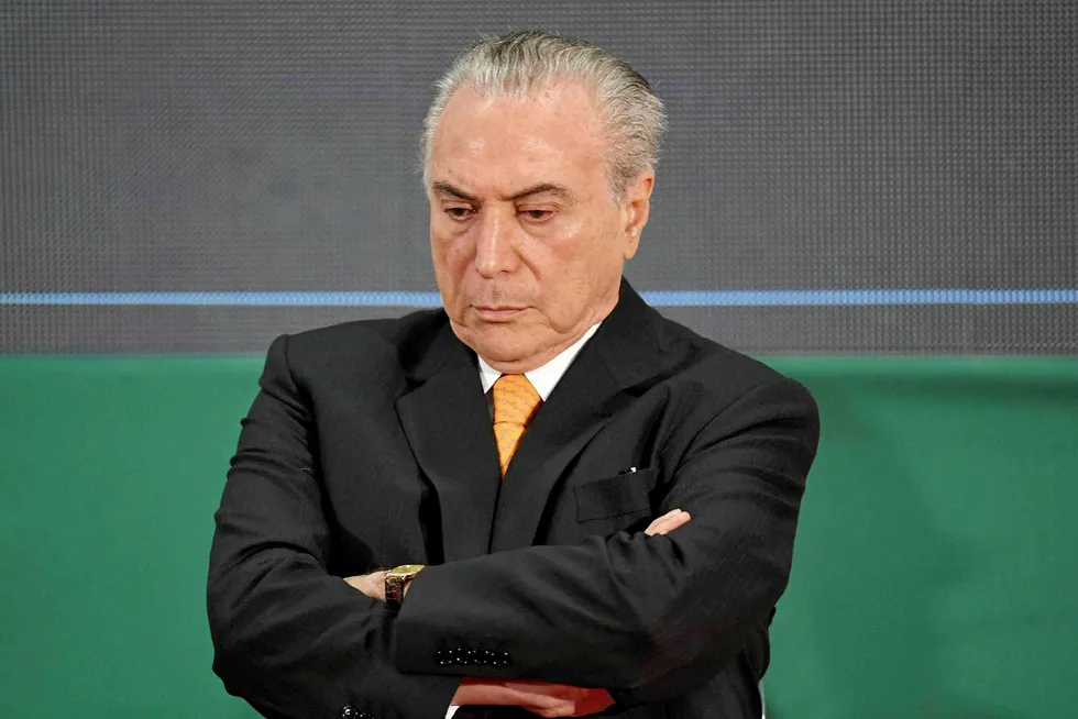 Charged: Brazilian President Michel Temer