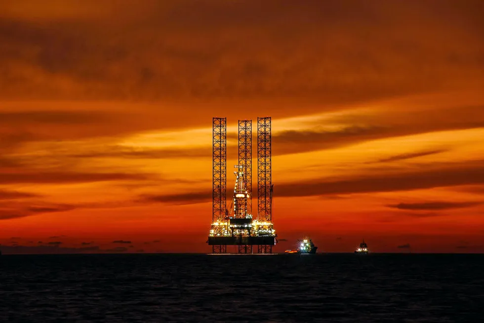 Busy: Vantage Drilling's jack-up Emerald Driller