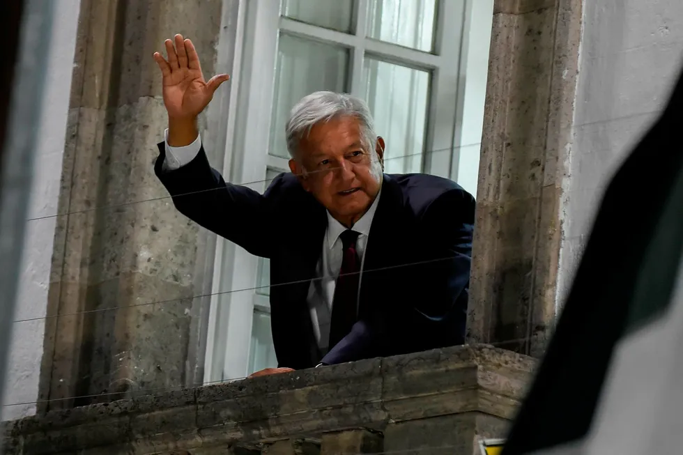 Heading for victory: exit polls show Andres Manuel Lopez Obrador winning the Mexican presidential election by a large margin