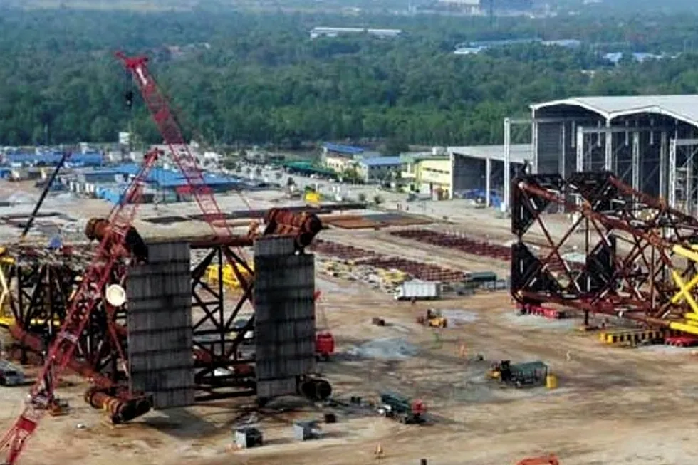 Negotiations: TH Heavy Engineering's fabrication yard in Malaysia . .