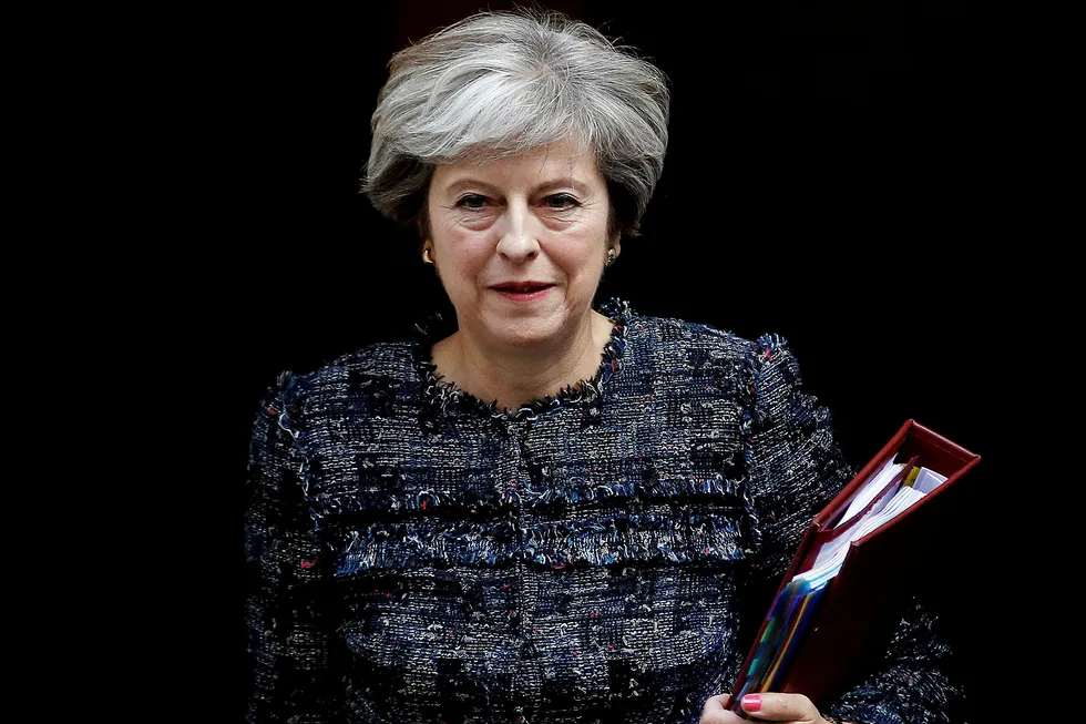 Storbritannias statsminister Theresa May. Foto: Peter Nicholls/Reuters/NTB scanpix
