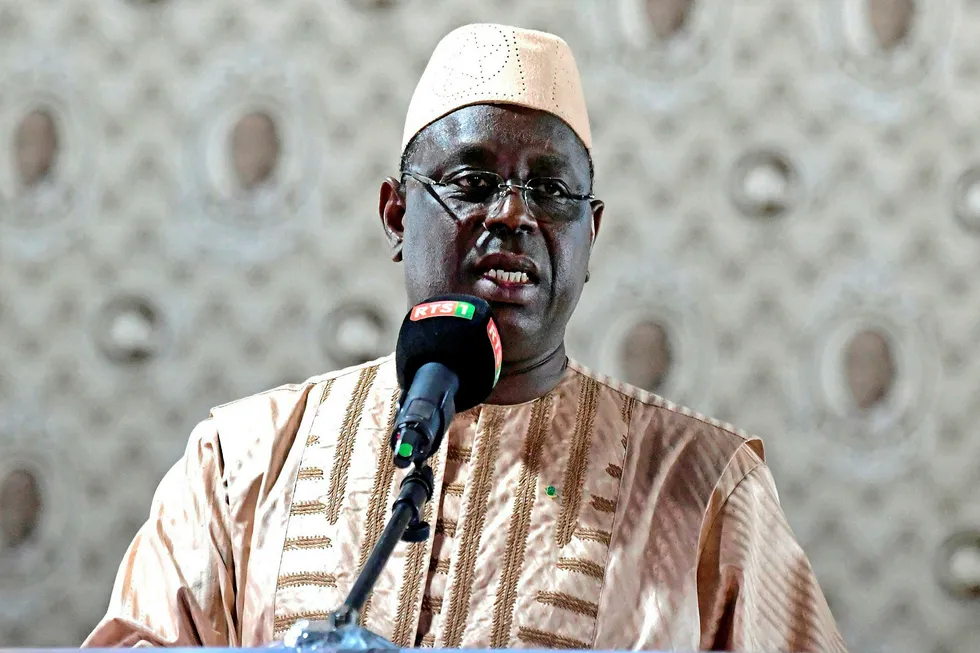 Leading position: incumbent Senegal President Macky Sall