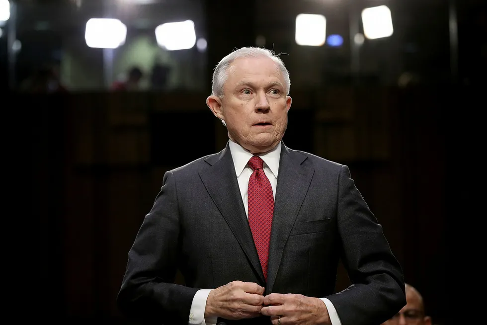 USAs justisminister Jeff Sessions. Foto: WIN MCNAMEE/AFP