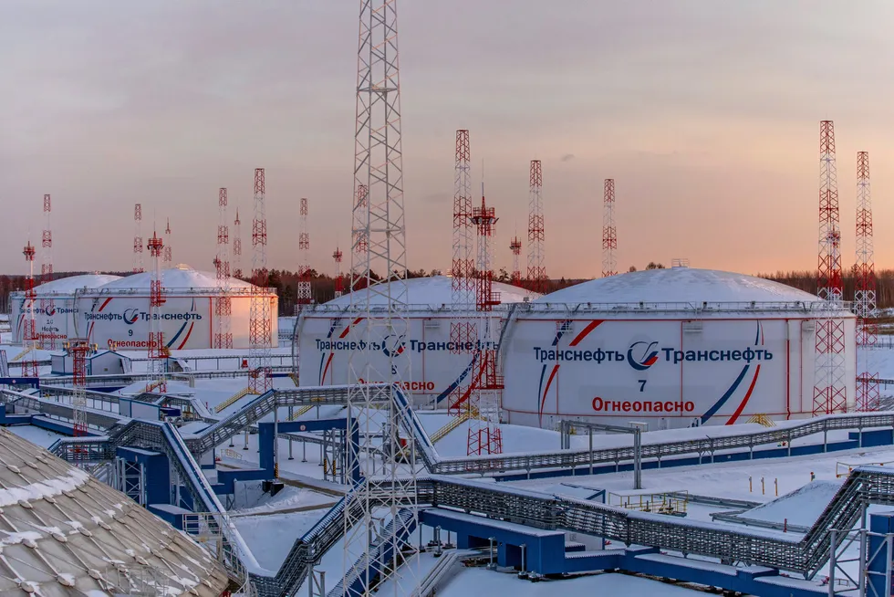 Contamination fears: Russian oil pipeline network storage tanks operated by Transneft
