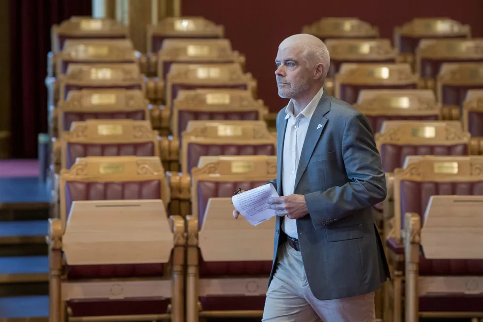 SVs justispolitiker Petter Eide under en spørretime på Stortinget i mai. Foto: Ole Berg-Rusten / NTB Scanpix