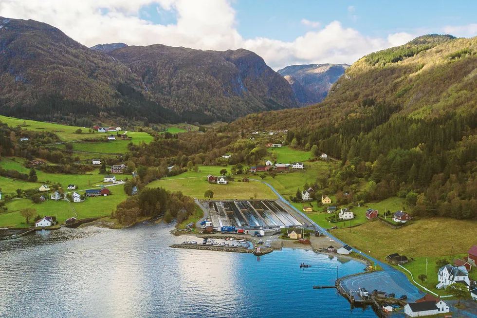 Sogn Aqua's land-based halibut farming facility in Høyanger.