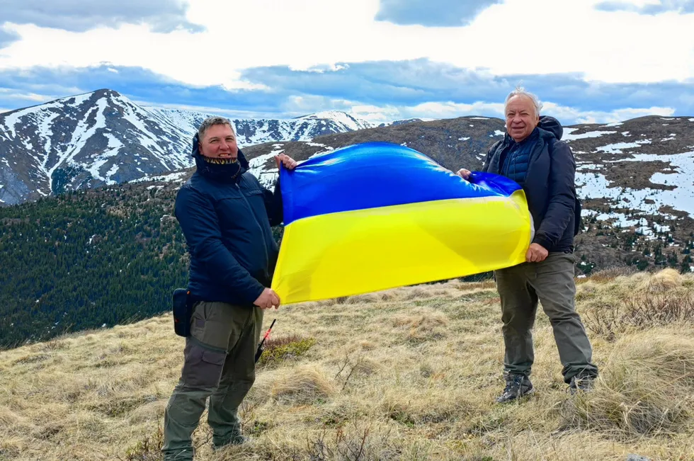 Scaling up: Geoprom R&D director Dmitry Bozhezha (left) and chief executive Sergey Levashov in Canada's Yukon.