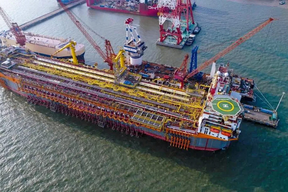 Brazil-bound: the Sepetiba FPSO hull ready for topside integration in China