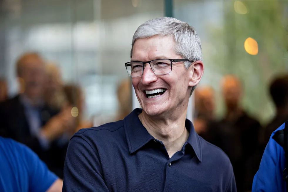 Får (for) godt betalt: Apple-sjef Tim Cook.