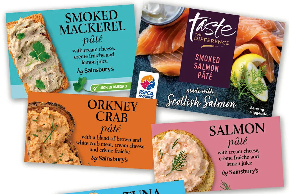 Mowi's new line of seafood pâtés for UK supermarket Sainsbury's.
