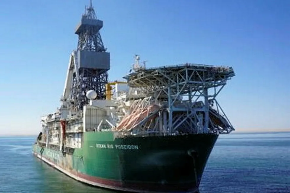 Failure: the Ocean Rig Poseidon drilled the unsuccessful Cormorant-1 wildcat off Namibia in 2018