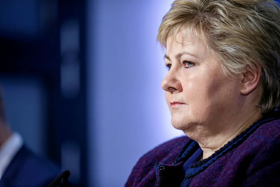 Not enough? Norway's Prime Minister Erna Solberg presented a tax relief package for the oil industry on Thursday