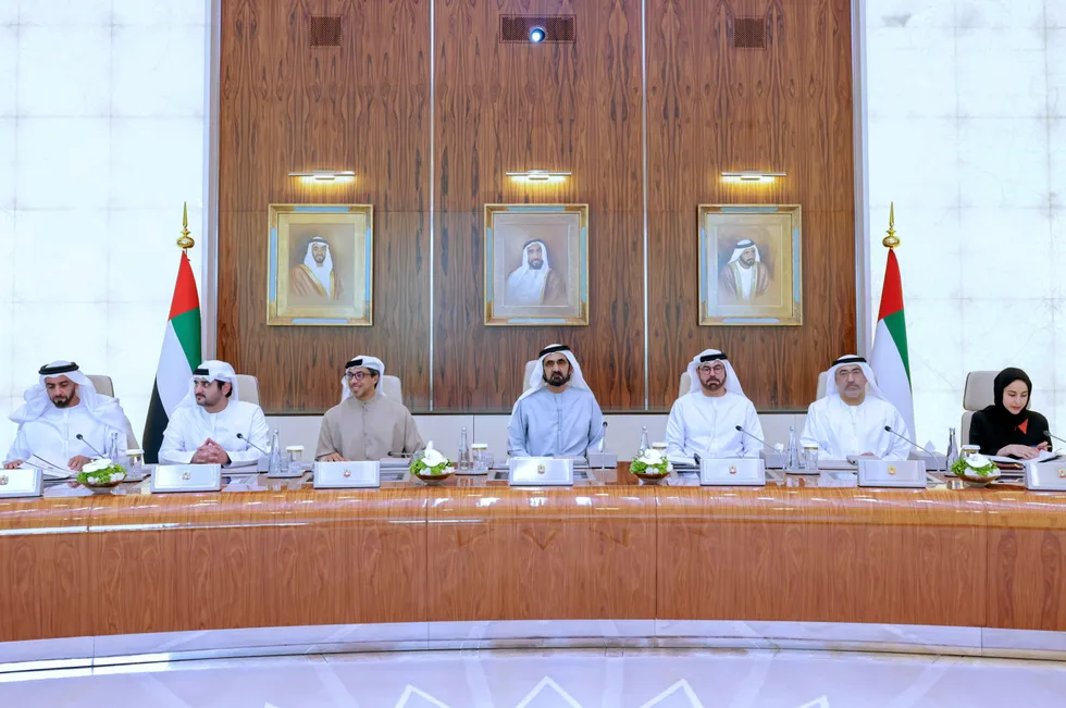 The UAE cabinet meeting on 3 July.