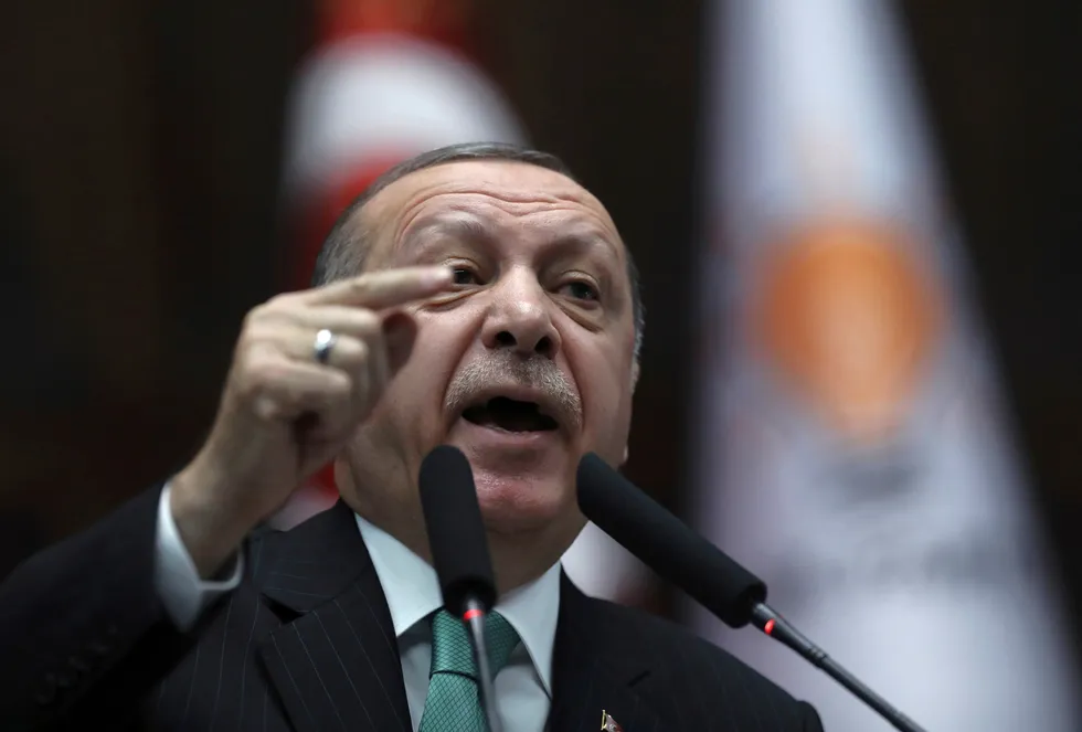 Making a point: Turkey's President Recep Erdogan plans to deploy a drillship in disputed waters