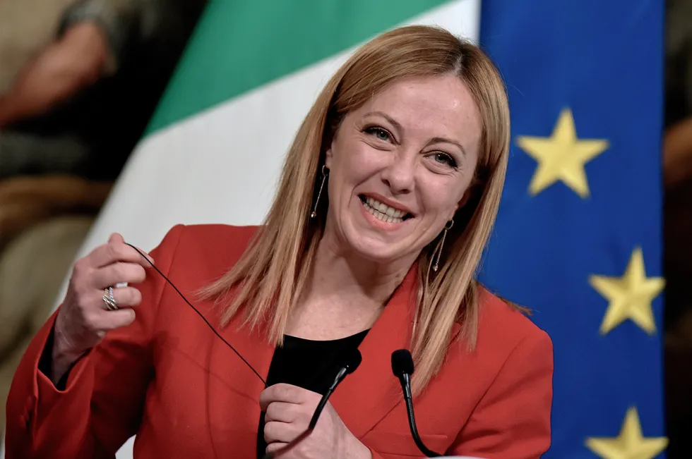 Italian Prime Minister Giorgia Meloni.
